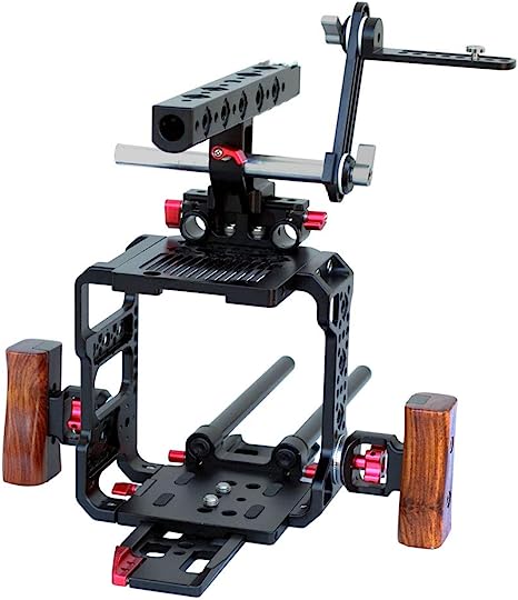 Proaim CNC Camera Cage with Top Handle + Dovetail Tripod Plate + EVF Mount for Raven/Weapon/Scarlet-W Camera