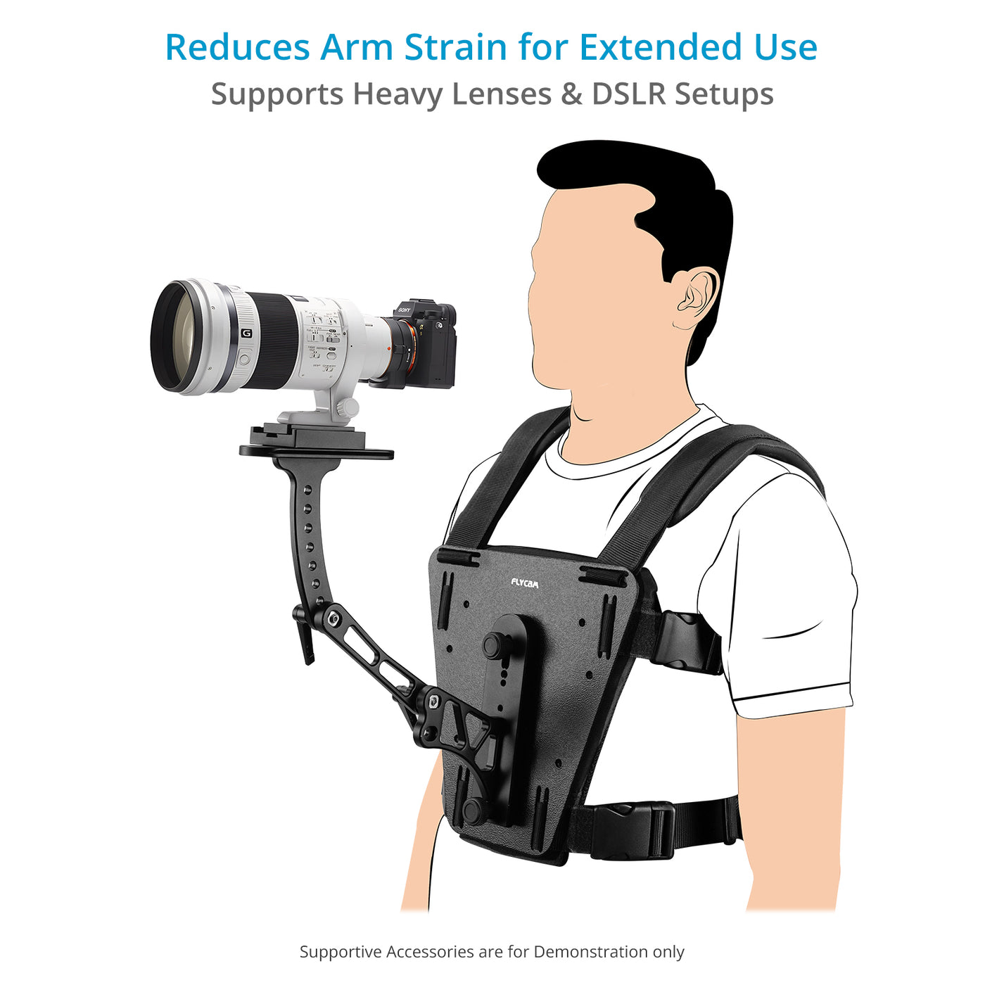 Flycam Telephoto Vest with Camera Support Bracket | Proaim