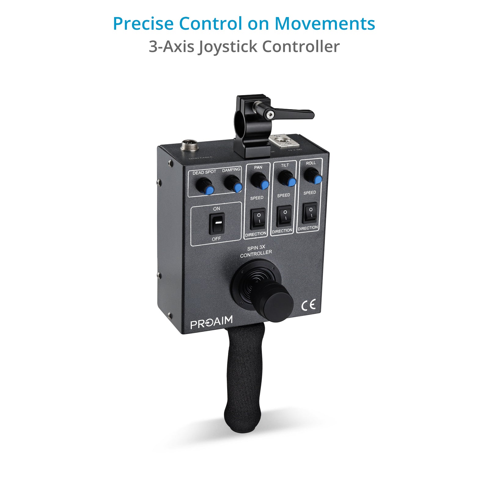 Spin-3 (3-Axis) Motorized Pan Tilt Head for Camera | Proaim