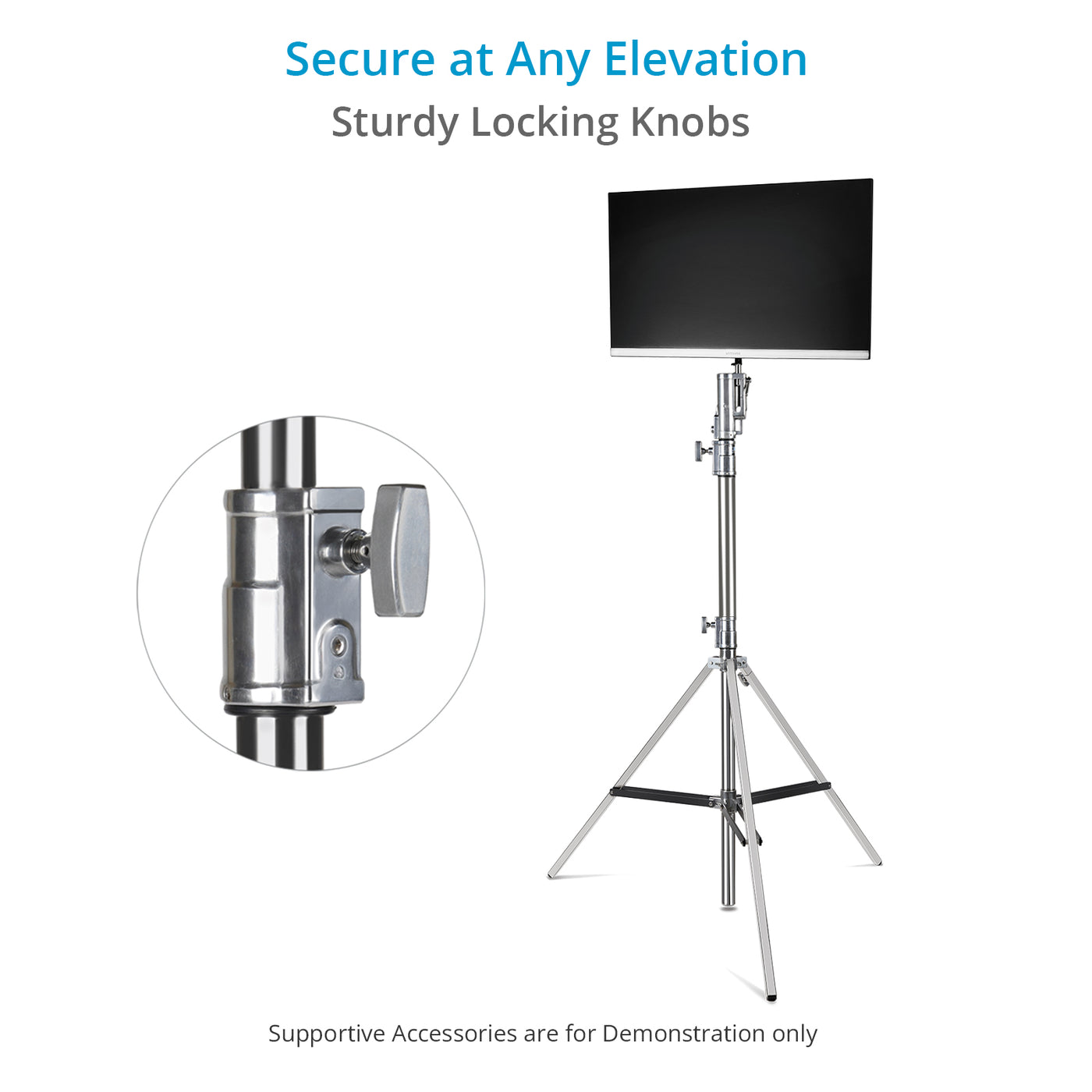 Proaim 11.3’ Ninja Double Riser Combo Stand for Lighting Fixtures & Gr