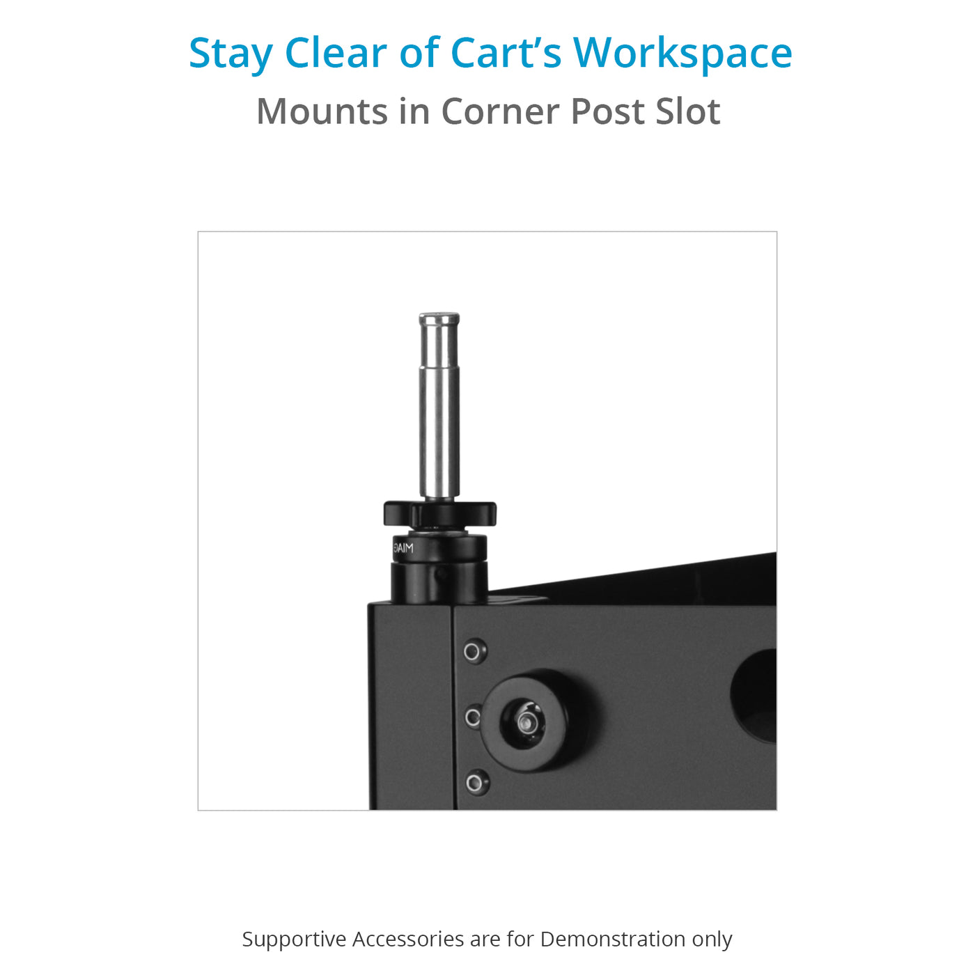 Proaim 5/8 Baby Pin Anti-Twist Corner Adapter for Production Carts