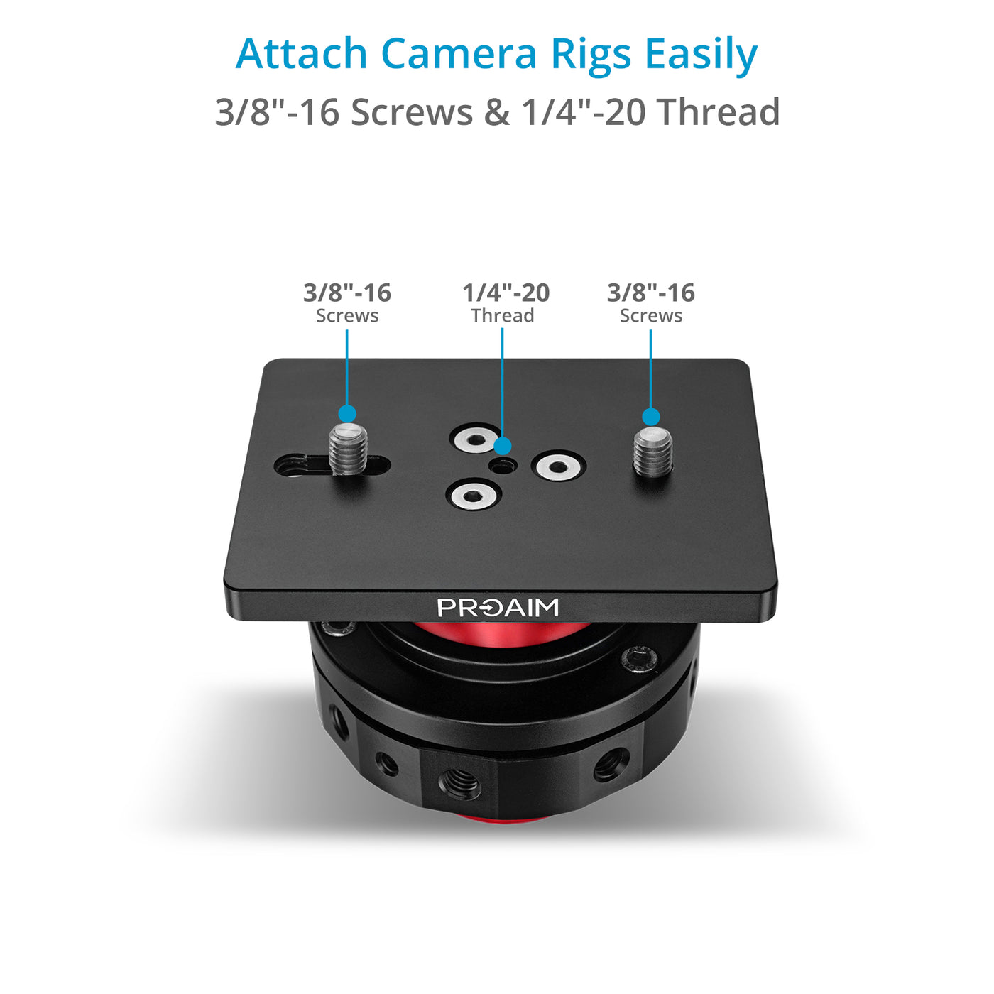 Camera Base Level Camera Support Leveling Base – Mitchell & 3/8” Base | Proaim