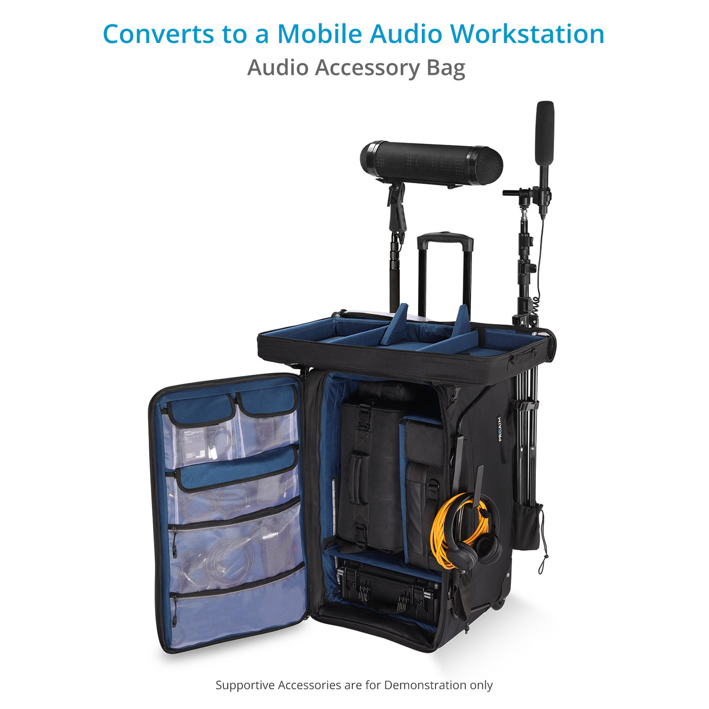 Proaim Cine Cube Mobile Audio Workstation Bag | Trolley System w ...