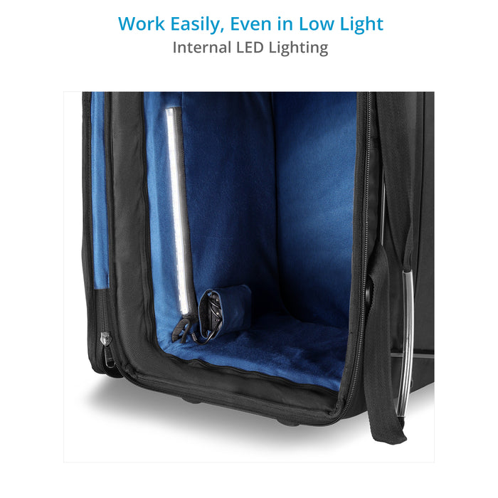 Proaim Cine Cube Mobile Audio Workstation Bag | Trolley System with Outdoor Wheels