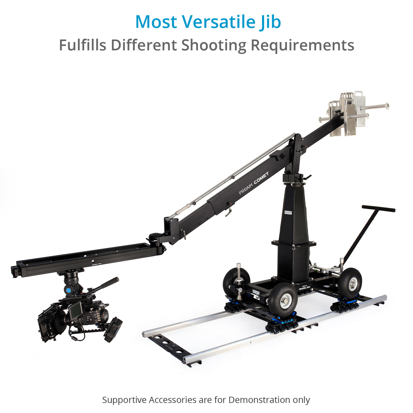 Comet 12ft Euro/Elemac Mount Camera Jib Crane | Proaim
