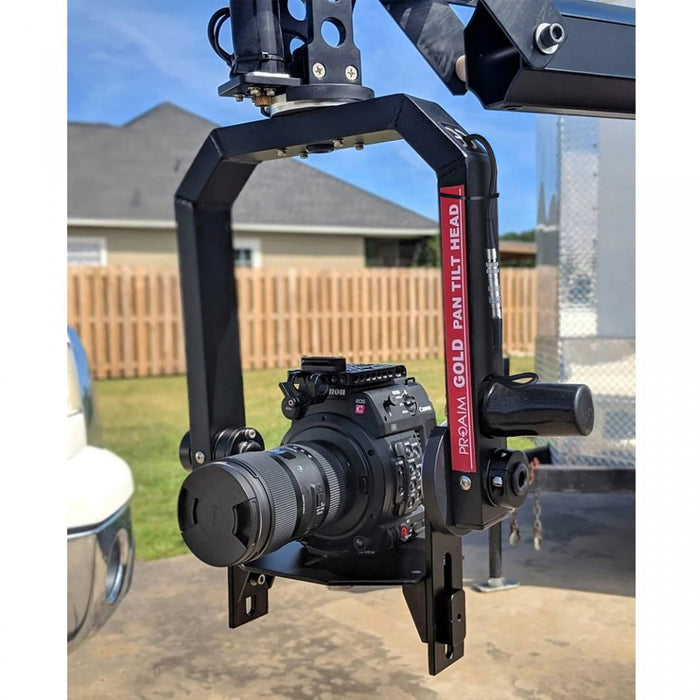 Proaim Gold Pan Tilt Head for Camera Jib Crane, Payload - 7.5kg/16.5lb