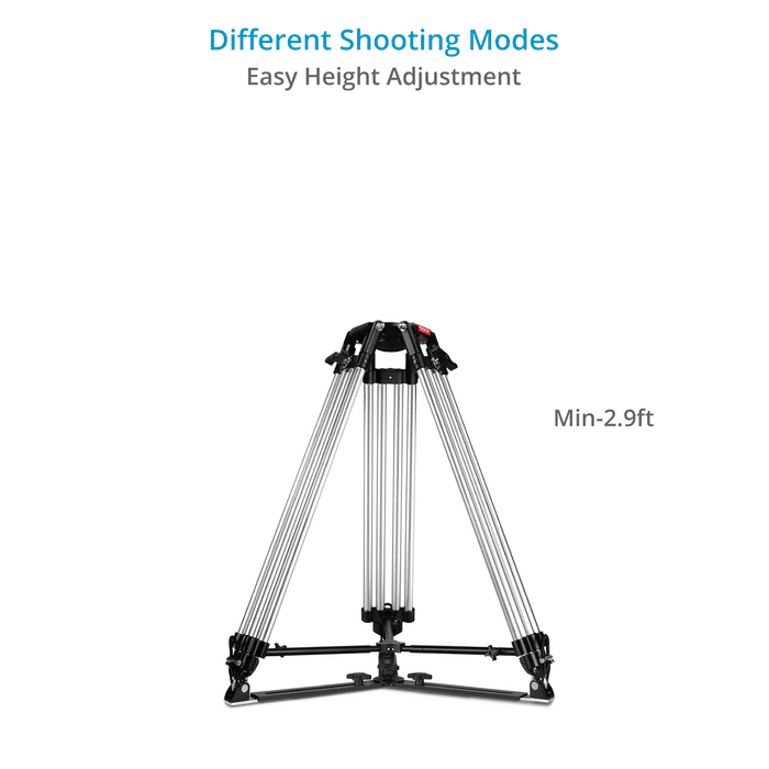 Proaim Heavy-Duty 150mm Tripod Stand with Spreader | Payload - 250kg / 551lb