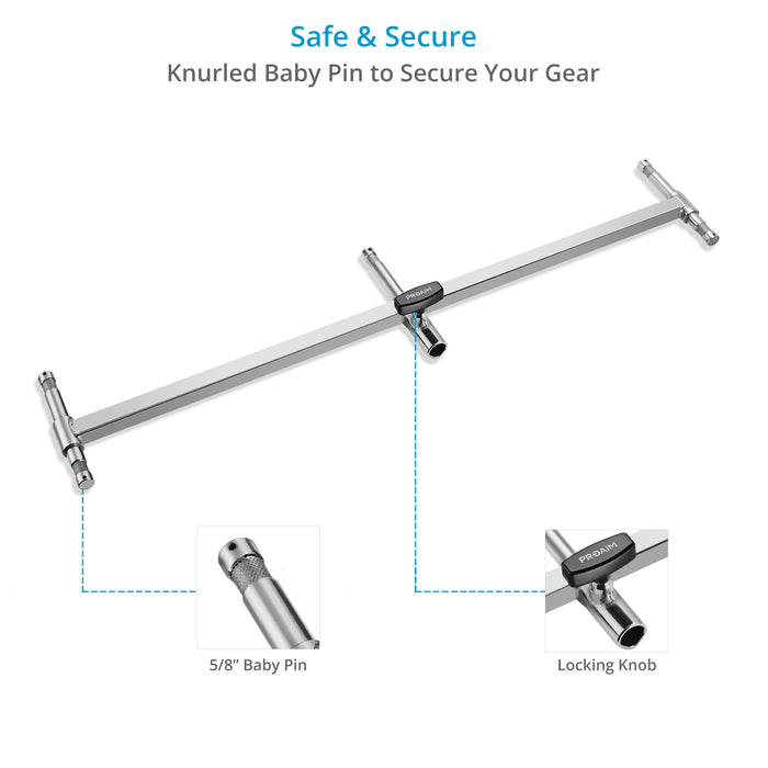 Proaim Linkon 5/8" Triple Header for Lights & Lighting Accessories