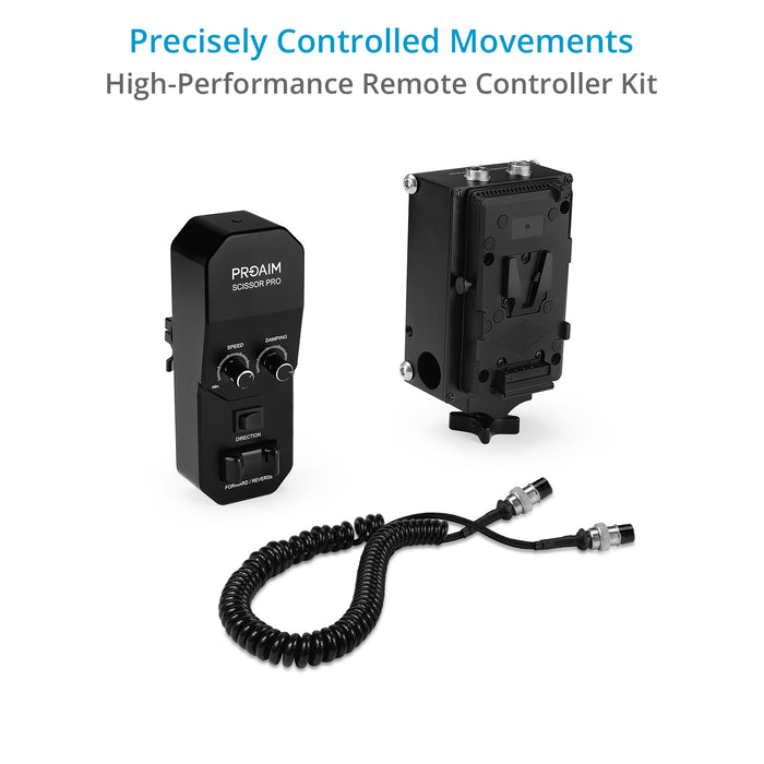 Proaim Powermatic Scissor Pro 17ft Telescopic Camera Jib Crane package w New Remote Controller (Dampening & Speed Control)