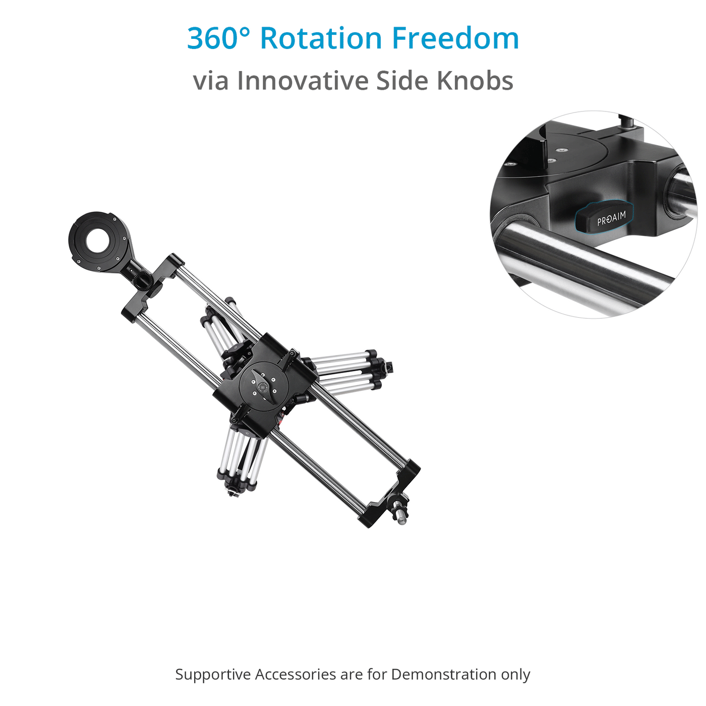 Proaim Ubangi MultiOffset Video Film Camera Slider, Mitchell Mount
