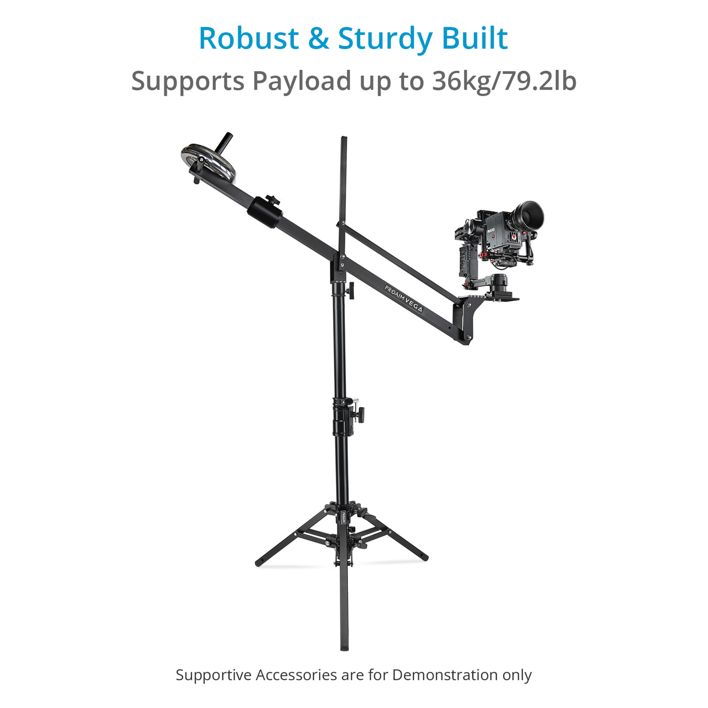 Camera Module Stand 44” Camera Slider Stand with Junior Pin (1-1/8