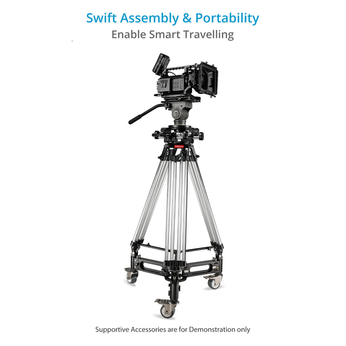 Proaim Heavy-Duty 150mm Tripod Stand with Spreader | Payload - 250kg / 551lb