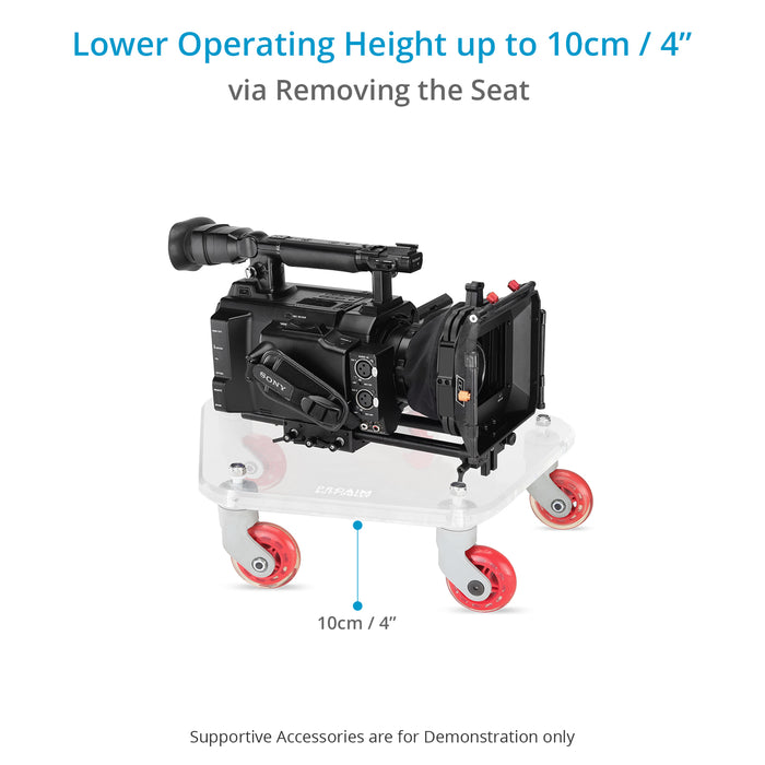 Proaim Butt Camera Dolly for Handheld Operators. Ultra Quiet &amp; Smooth.