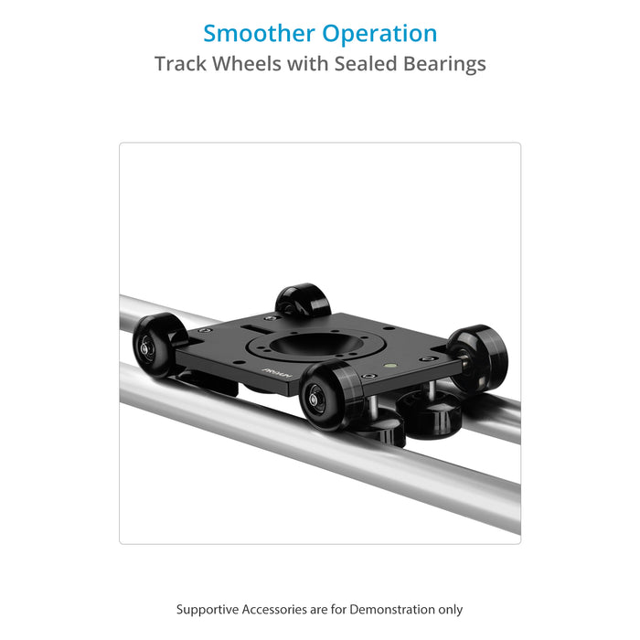 Proaim Polaris Mini Portable Video Camera Dolly w Universal Track Ends | Mitchell & 75mm Bowl Mount