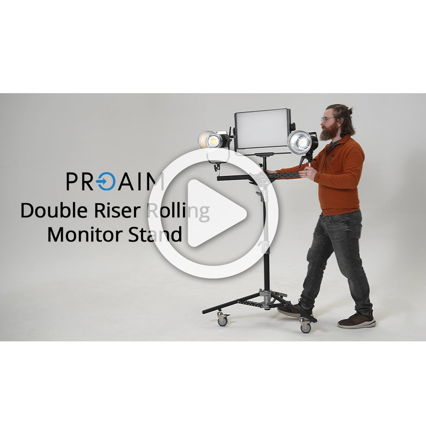 Proaim 6.16ft Double Riser Rolling Monitor Stand