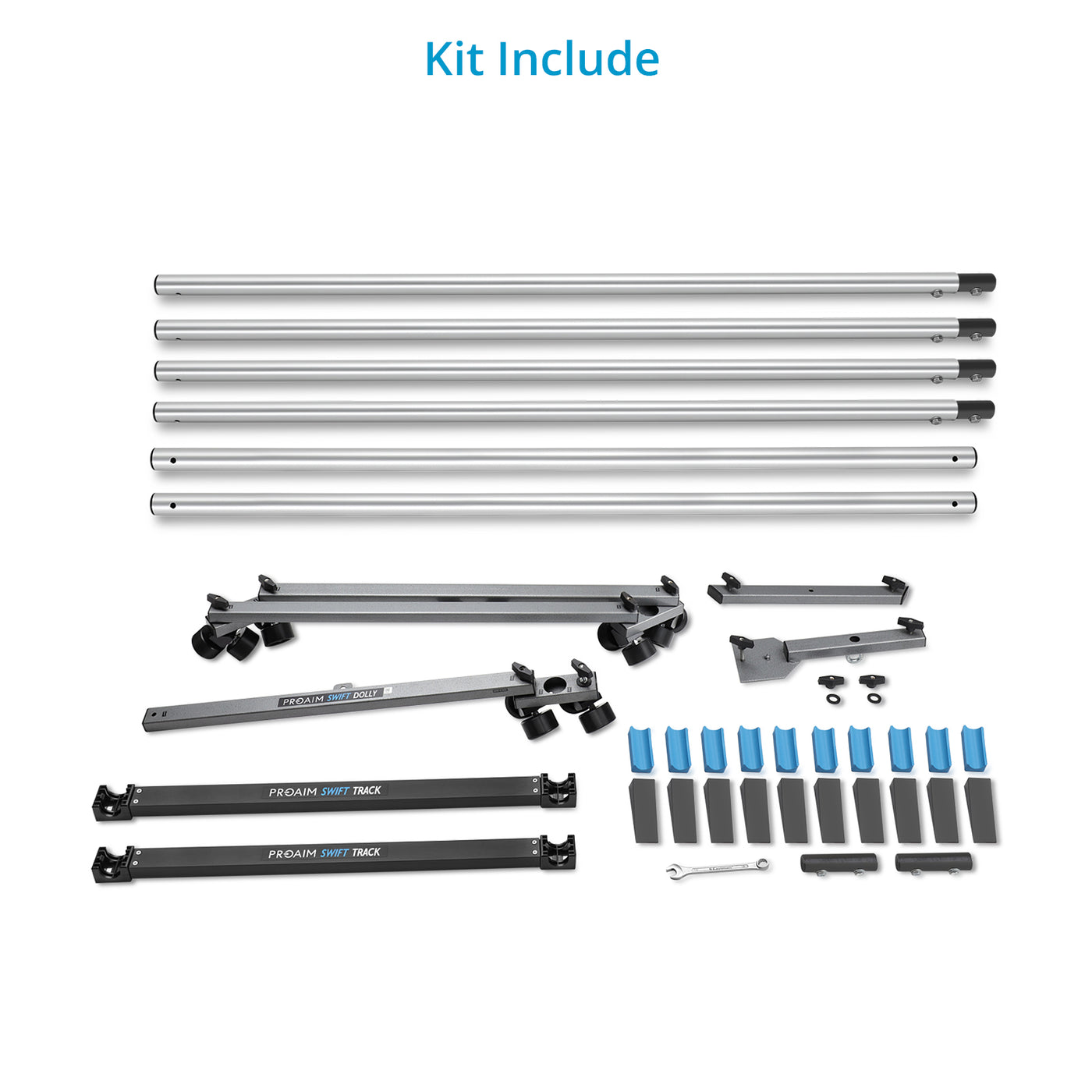 Dolly System Swift Camera Dolly System with 12ft Straight Track | Proaim
