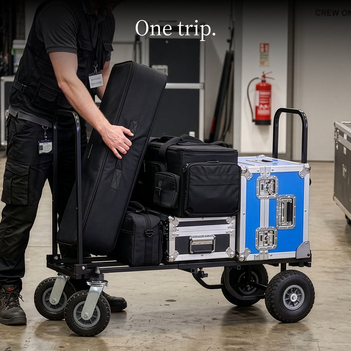 proaim vanguard collapsible utility production cart for film television photo industry