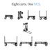 proaim vanguard collapsible utility production cart for film television photo industry