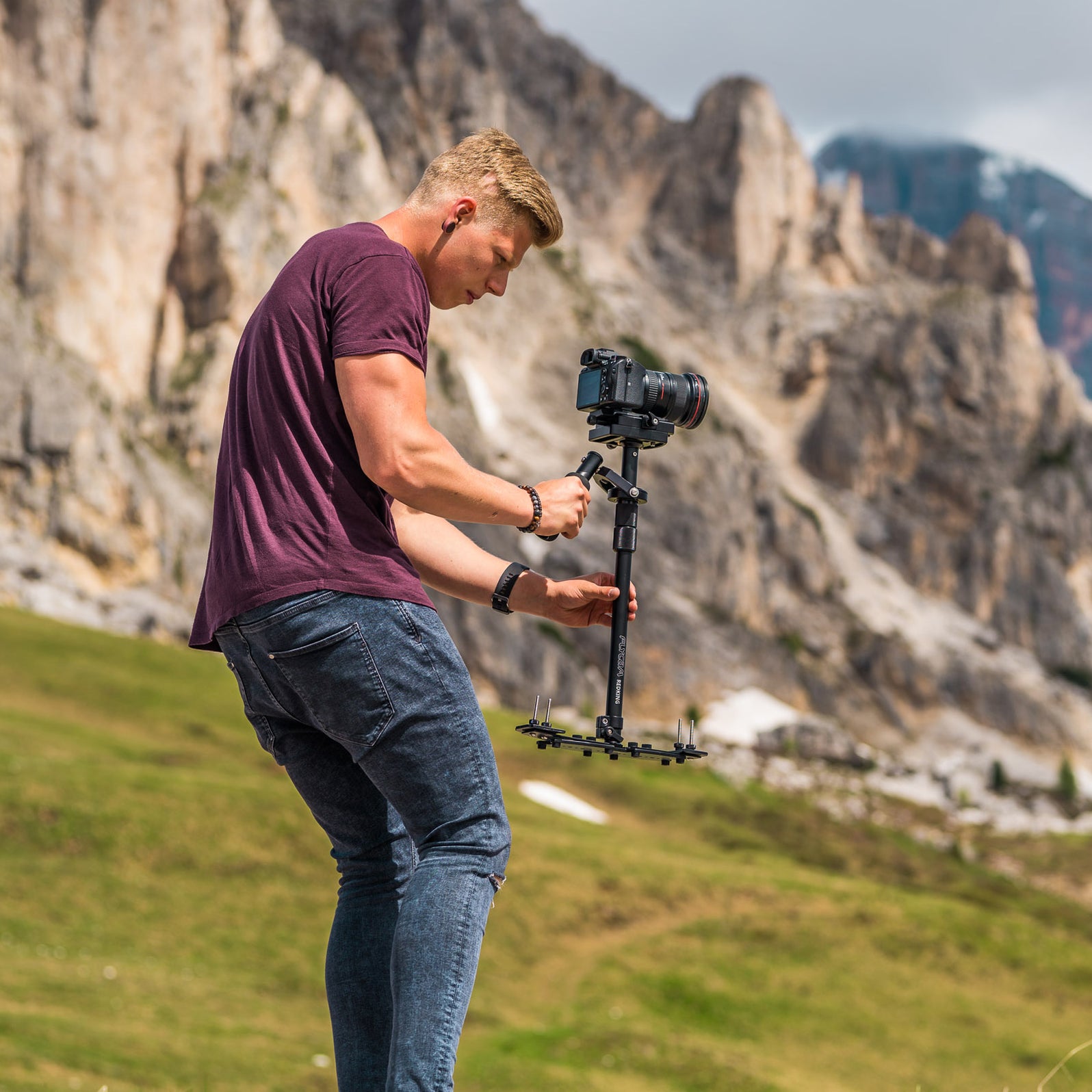 Flycam Redking – Stabilizzatore Professionale Per Videocamere Fino A 7kg, In Alluminio CNC