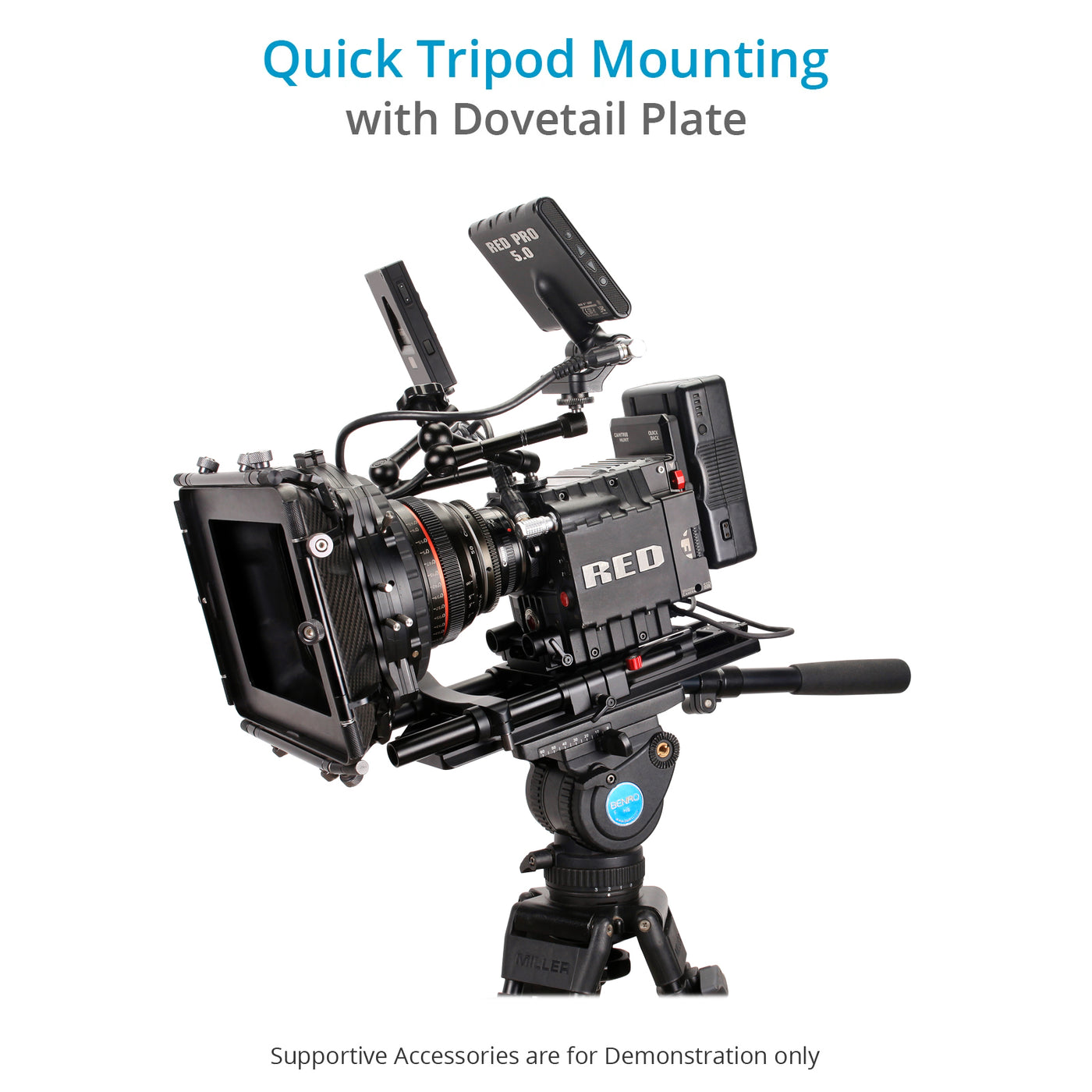 Proaim 1915mm Camera Base Plate, ARRI Standard Dovetail Tripod Plate —