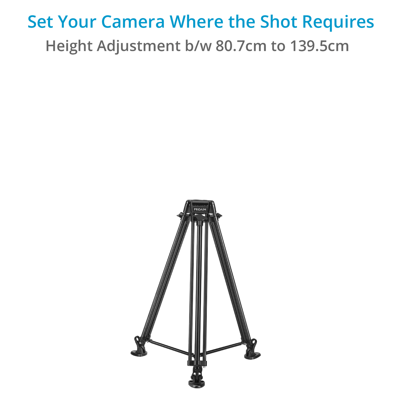 Proaim 75mm Camera Tripod Stand with Tripod Shoes