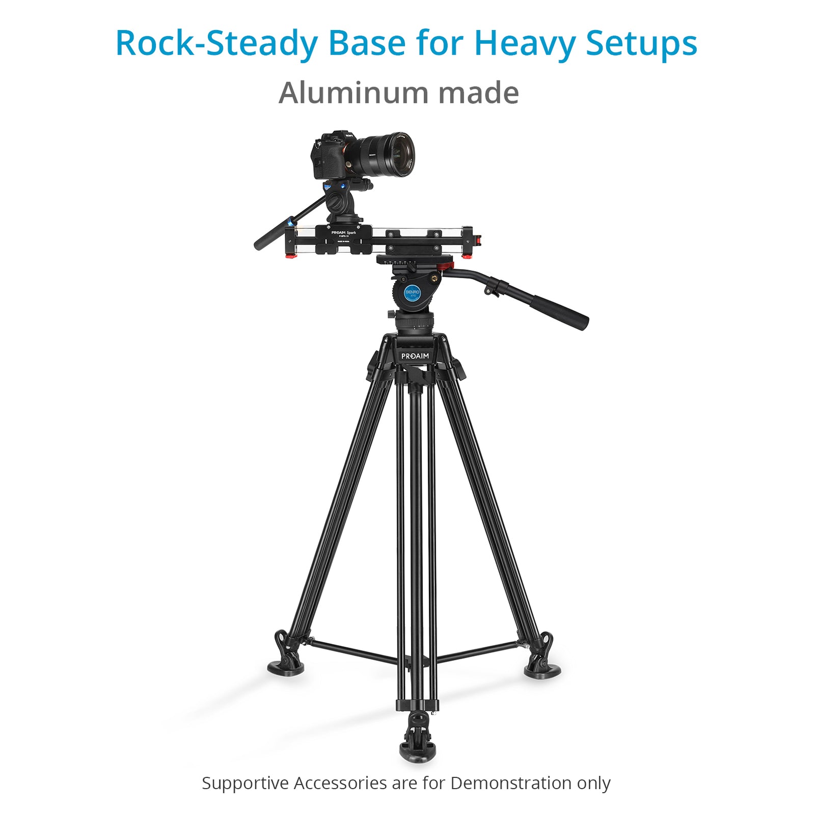 Proaim 75mm Camera Tripod Stand with Tripod Shoes