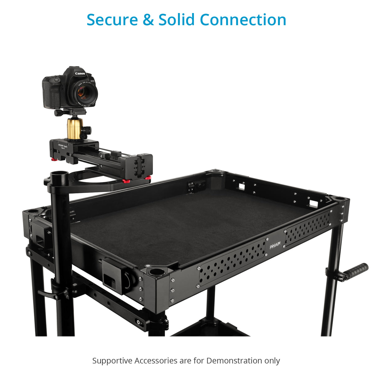 PROAIM Piastra di base a sgancio rapido con supporto asta da 19 mm. Per videocamere DSLR e stile cinema. Leva di bloccaggio per carichi pesanti integrata (QR-19