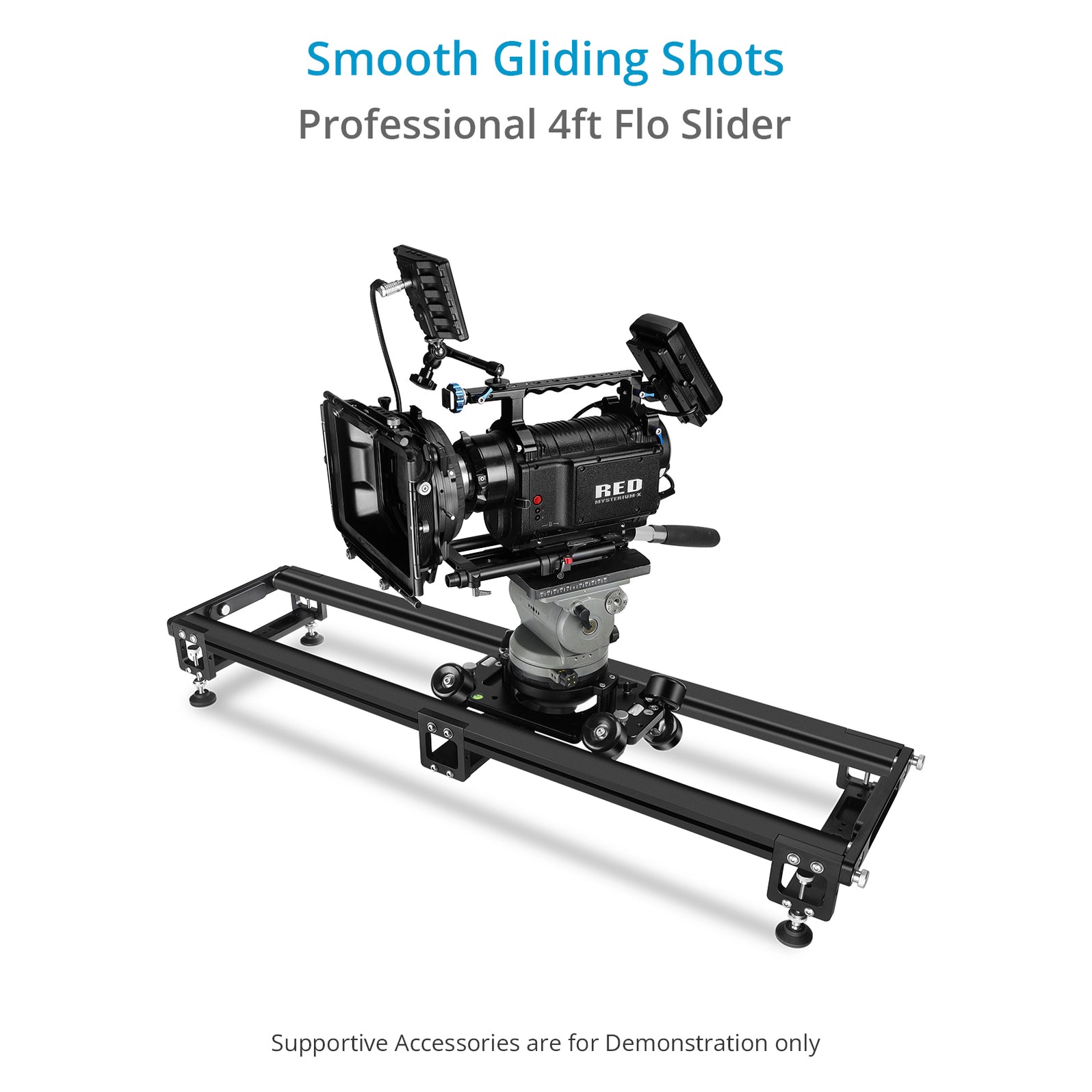Proaim Flo Professional 4ft Video Camera Slider for Videomakers & Film