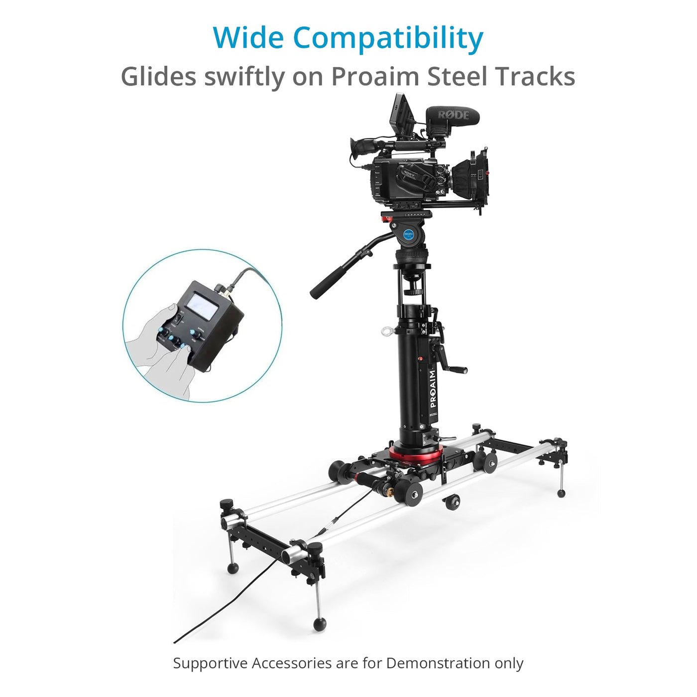 Fusion Video/Film Camera Dolly Slider with Track | Proaim