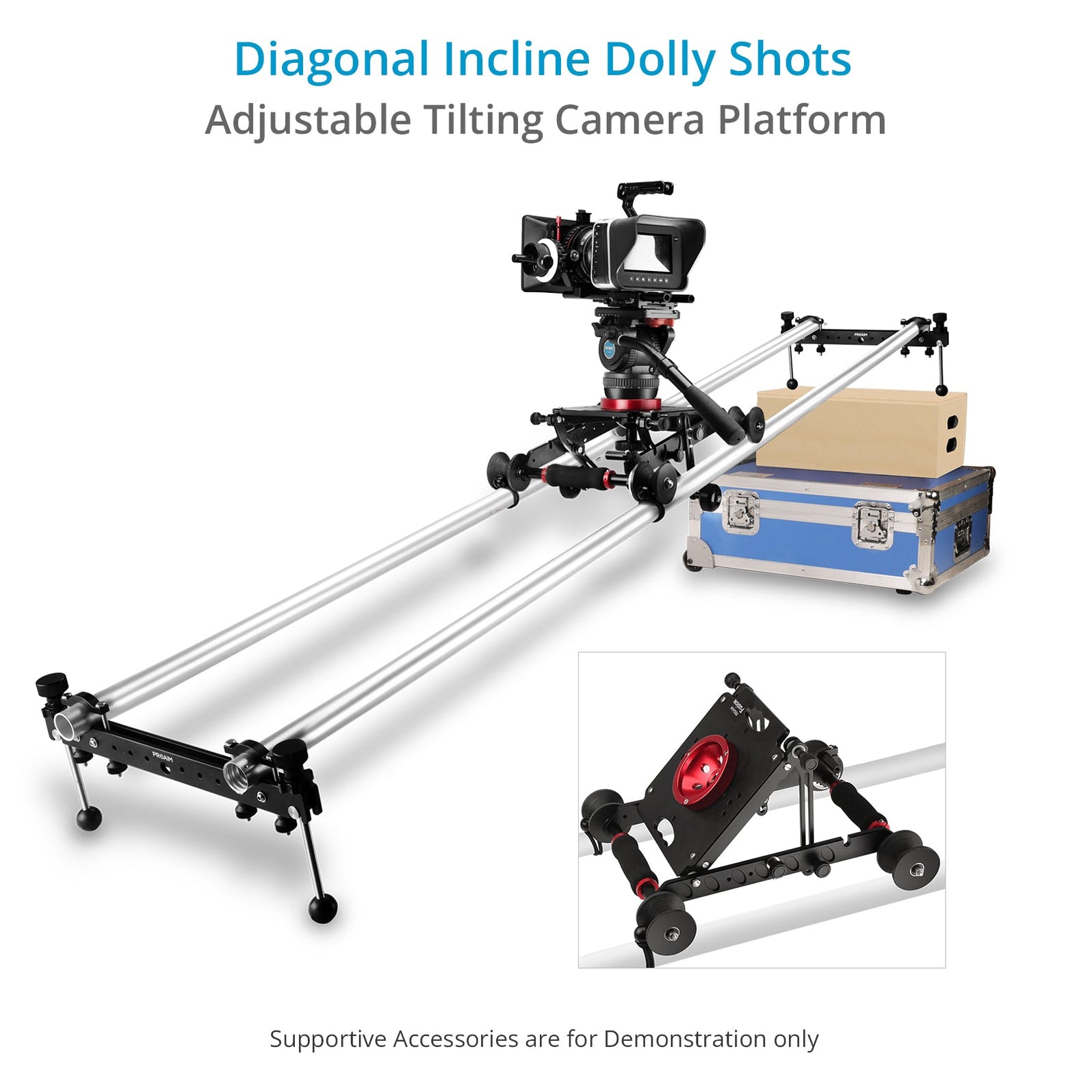 Fusion Video/Film Camera Dolly Slider with Track | Proaim