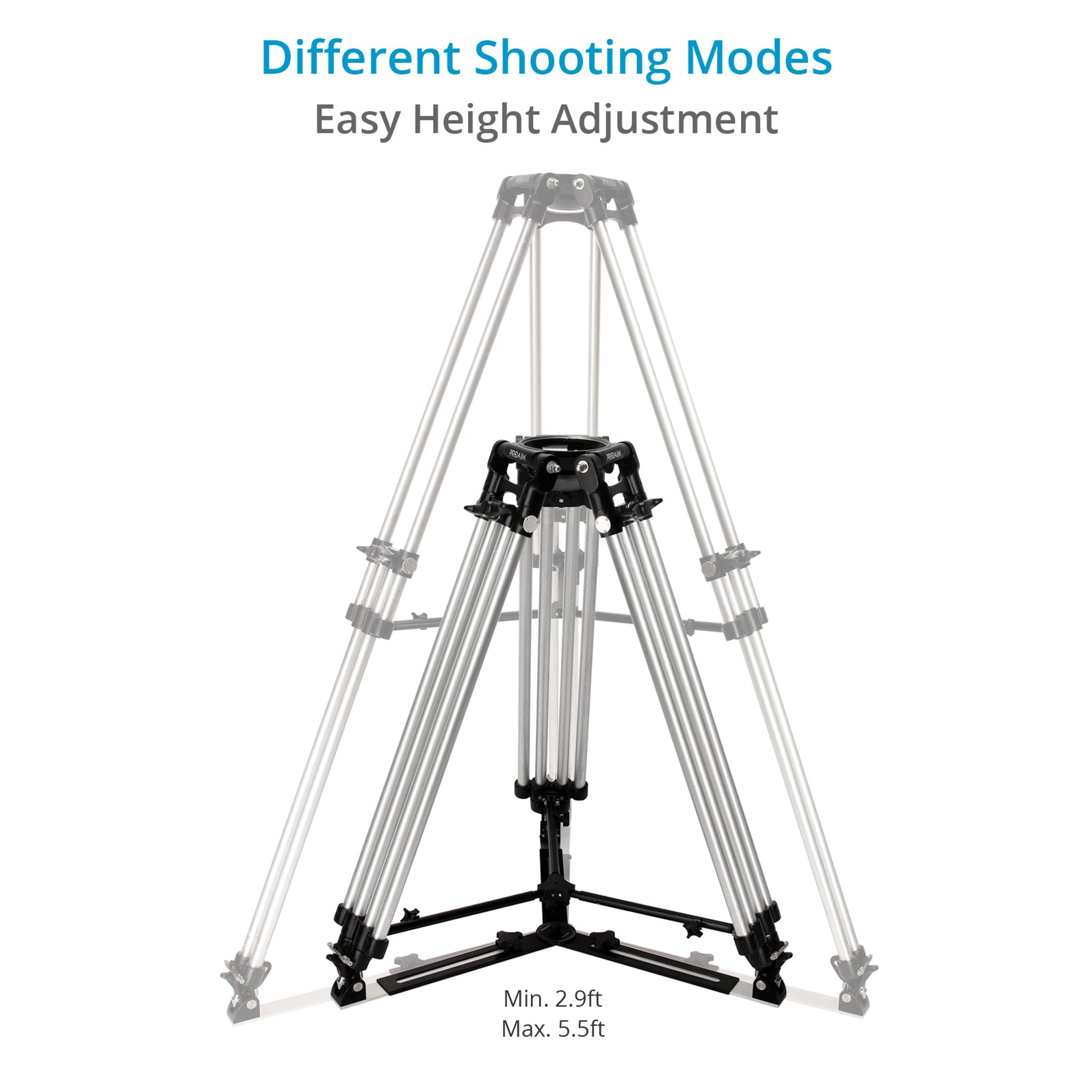 Proaim HeavyDuty 150mm Camera Tripod Stand with Spreader