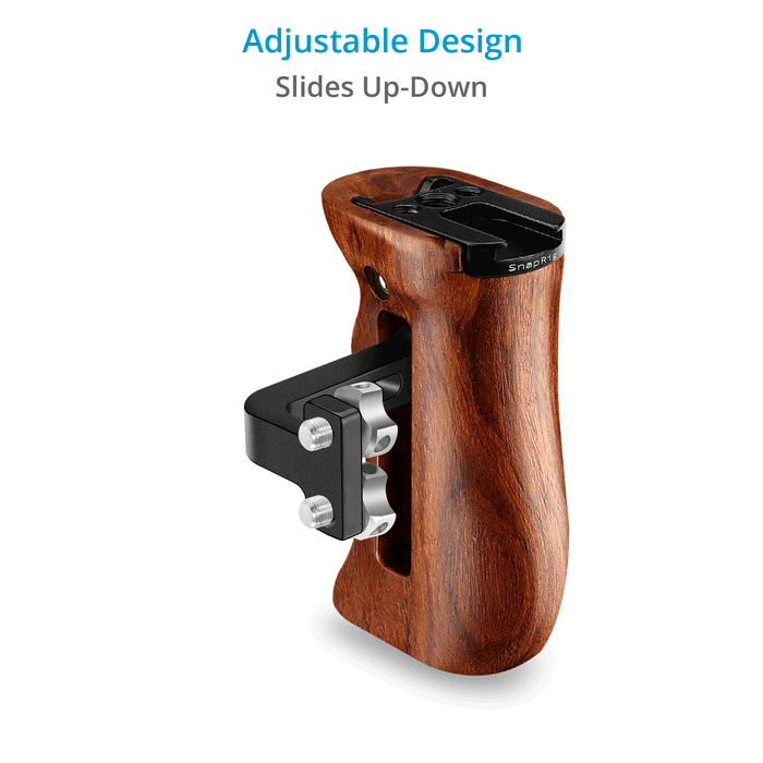 Proaim SnapRig Universal Wood Side Handle (1/4&rdquo;-20 Mount) for Camera Cage Rigs. WSH255